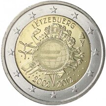 2 EURO Lucembursko 2012 - 10 let Euro měny