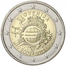 2 EURO Slovinsko 2012 - 10 let Euro měny