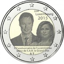 2 EURO Lucembursko 2015 - 15. výročí nástupu Jindřicha na trůn
