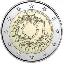 2 EURO Francie 2015 - EU vlajka