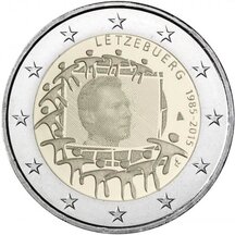 2 EURO Lucembursko 2015 - EU vlajka