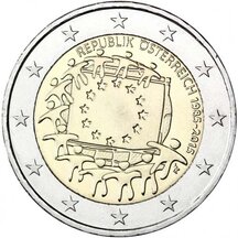 2 EURO Rakousko 2015 - EU vlajka