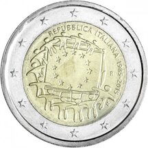 2 EURO Itálie 2015 - EU vlajka