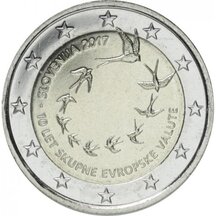 2 EURO Slovinsko 2017 - 10 let eura ve Slovinsku