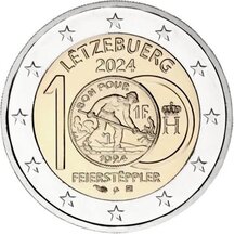 2 EURO Lucembursko 2024 - Lucemburské franky