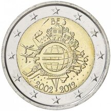 2 EURO Belgie 2012 - 10. let Euro měny