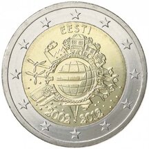 2 EURO Estonsko 2012 - 10 let Euro měny