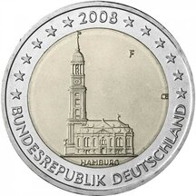 2 EURO Německo 2008 - Spolková země Hamburk F