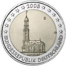 2 EURO Německo 2008 - Spolková země Hamburk G