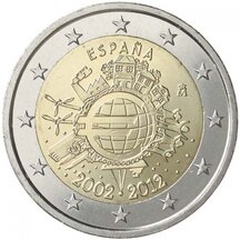 2 EURO Španělsko 2012 - 10. let Euro měny