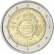 2 EURO Itálie 2012 - 10 let měny Euro