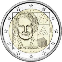 2 EURO Itálie 2020 - Maria Montessori