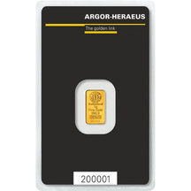 Zlatá cihlička Argor-Heraeus 1 g