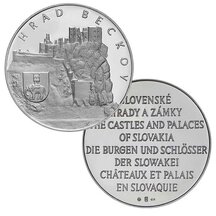 Medaile Slovensko - Hrad Beckov