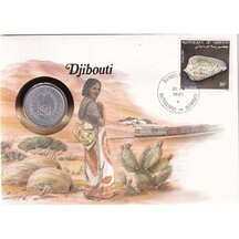 Numismatická obálka Džibutsko 1987