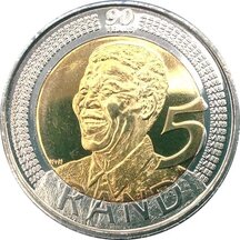 5 Rand Jižní Afrika 2008 - Nelson Mandela