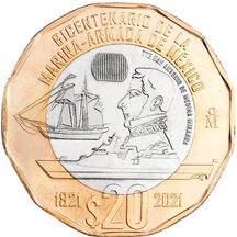 20 Pesos Mexiko 2021 - Námořnictvo