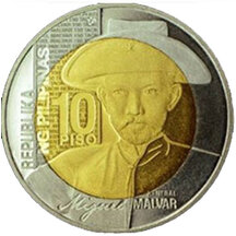 10 Piso Filipíny 2015 - Miguel Malvar