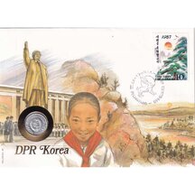 Numismatická obálka Severní Korea 1987