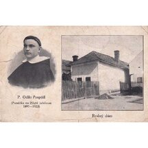 Pohlednice P. Odilo Pospíšil 1922 - Rodný dům
