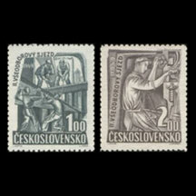 Série známek ČSR 1949 - Všeodborový sjezd