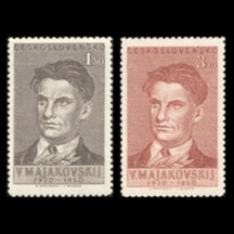 Série známek ČSR 1950 - V. Majakovský