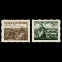 Série známek Československo 1951 - Zemědělství