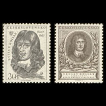 Série známek ČSR 1953 - V. Hollar