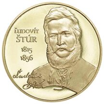 Medaile proof - Štúrovci - Ľudovít Štúr (Ms)