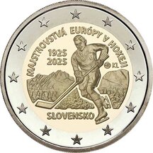 2 € Slovensko 2025 - ME v hokeji - proof