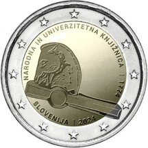 2 € Slovinsko 2024 - Národní a Univerzitní knihovna