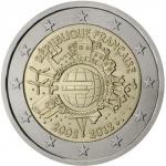 2 EURO Francúzsko 2012 - 10. rokov Euro meny