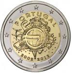 2 EURO Portugalsko 2012 - 10. rokov Euro meny