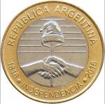 2 Pesos Argentína 2016 - Nezávislosť