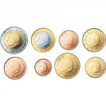 Sada obehových Euro mincí Belgicka - mix ročníkov