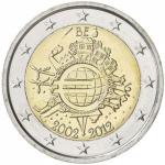 2 EURO Belgicko 2012 - 10. rokov Euro meny