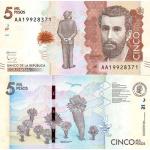 5000 Pesos 2015 Kolumbia