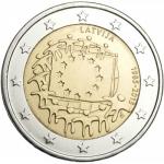 2 EURO Lotyšsko 2015 - EU vlajka