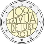 2 EURO Lotyšsko 2021 - De Iure