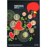 Sada obehových Euro mincí Portugalska 2013
