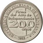 25 Centimos Venezuela 2011 - Podpis nezávislosti